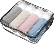SAFIGLE 4Pcs Squeezable Travel Bottles for Toiletries Leakproof Silicone Containers for Shampoo Conditioner Lotion with Storage Bag for Airplane Travel