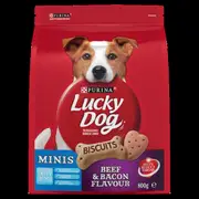Lucky Dog Bones Minis Beef And Bacon Biscuit Dog Treats