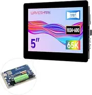Waveshare ESP32-S3 5inch Capacitive Touch Display Development Board, 5-Point Touch, 32-Bit LX7 Dual-Core Processor, Support W-F & Blue-T, with Onboard Antenna, 1024x600 Display Resolution