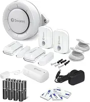 Home Security Alert Kit with 2 Motion Sensors, 2 Window/Door Sensors, 1 Leak Sensor & Indoor Siren