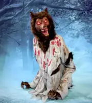 2.5 FT HOWLING WEREWOLF GROUNDBREAKER HALLOWEEN ANIMATRONIC PROP