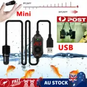 USB Mini Aquarium Fish Tank Heater Thermostat Submersible Heater LED Heating RAT