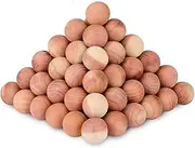 EZONEDEAL 100pcs Natural Cedar Balls Cedar Blocks for Clothes Storage, Aromatic Cedar Balls Hangers, Storage Accessories Closets & Drawers-Wood