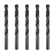 3/8" M35 High-Speed Steel HSS Twist Drill Bits with 3/8" Round Shank, 5pcs
