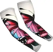 [FSCEV] Rose And Butterfly Sun Protection Arm Sleeves Outdoor Essentials Cooling Compression Golf Hiking Cycling