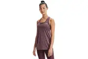 NNEKG Under Armour Womens Tech Twist Tank (Ash Plum Mauve Pink Metallic Silver Size S)