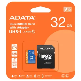 ADATA 威剛 32G 100MB/s microSDHC UHS-I V10 記憶卡