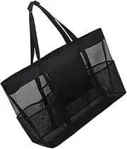 [GRIRIW] Beach Mesh Tote Bag Practical Storage Bag for Swimming Bathing Duffle Bag Mesh for Boys and Girls' Toys Shells Bathroom Essentials