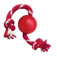 在飛比找PChome24h購物優惠-美國KONG•Ball with Rope / 帶繩拉扯紅球
