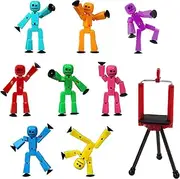 Zing Stikbot 8 Solid Pink/Yellow/Light Blue/Green/Dark Blue/Purple/Orange/Red Color and Red Tripod (TST888SCTP)