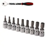 Sidchrome 9 Piece 3/8" Drive Metric In-Hex Socket Set 3-12mm SCMT13280