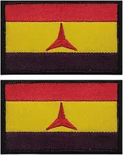[YOYUMI] Patches International Brigade Against Aggression Tricolor Flag Embroidered Hook and Loop Armband Backpack Decorative Badge