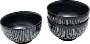 Chodokusa Black Okonomi-Don, 5.1 inches (13 cm), Value Set of 3 [Amazon.co.jp Limited] [Commercial Set] Kyodon Multi-Use Tendon, Set Meal Restaurant, Seafood, Udon, Buckwheat, Donburi Rice Bowl, Mino