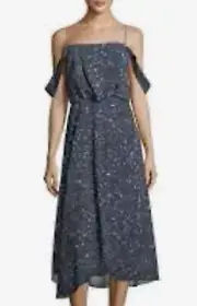 Camilla & Marc Lucia Navy off shoulder midi dress Ladies Size 12 New RRP $599
