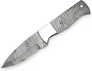 Custom Handmade Damascus Steel Blank Blade Drop Point Skinner for Knife Making With Steel Bolster HB 23