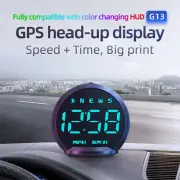 Head Up Display Car GPS Speedometer MPH KMH HUD Overspeed Alarm Compass Digital