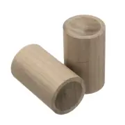 2Pcs Wood Essential Oil Diffusers Black Walnut Cylinder Aroma Diffuser for Car