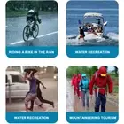 2Pcs Rain Ponchos Reusable EVA Rain Coat Waterproof Rain Cover with QAjGo