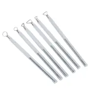 6pcs Aluminum Clay Pottery Sculpting Tools Set (Silver)