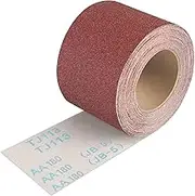 Emery Cloth Roll 180 Grit Sandpaper 3.66 x 394 Inch Aluminum Oxide Abrasive Continuous Sandpaper Roll for Wood Furniture Metal Polished Glass Sanding Paper Sander Belts (180 Grit)