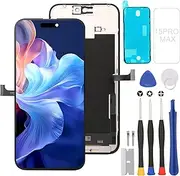 for iPhone 15 pro max Screen Replacement Kit Full Assembly, iPhone 15 promax Replacement for A2849 A3105 A3106 A3108 LCD Display Digitizer Screen with 3D Touch Digitizer and True Tone and Repair kit
