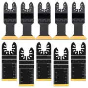 10pcs Bi-metal Titanium Plating Oscillating Multi Tool Blades Quick ReYEf