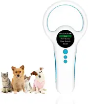 Pet Microchip Scanner, Rechargeable RFID EMID Micro Chip Reader Scanner (2.4G...