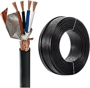 0.5-2.5mm² 2C3C Oxygen-Free Copper Shielded Cable 328ft PVC Insulation Sheath Flame Retardant Control Signal Audio Line(1mm² -4C,100ft)