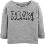 [Carter's] Infant Boys Gray Roar Baby Sweater Sweatshirt