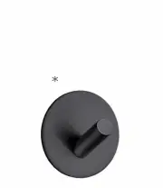 Beslagsboden Single Wall Mounted Hook Finish Black Matte Stainless Steel