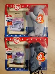 TY Beanie Baby Righty & Lefty The Elephant 1996 New & TAG ERRORS RARE MCDONALDS