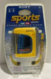 Sony Sports Walkman WM-FS191 AM/FM Stereo Cassette Player Music Yellow Sealed