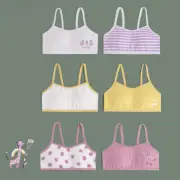 Girls' Stretch Cotton Training Bras 2 PACK Sport Bras Crop Cami 8-10 10-12 12-14