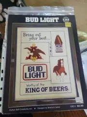 Bud Light King of Beers Cross Stitch Pattern