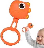 jamgeery Babies Rattles,Colorful Dinosaur Toy Safe Teether - Silicone Freezer Teether, Educational Sensory Toy for Hearing, Toddler & New Parents