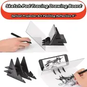 Sketch Pad Tracing Drawing Board Optical Projector Art Painting Reflection 9''