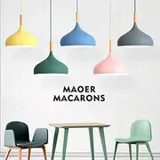 Nordic Macaron Ceiling Light Dining Room Pendant Light Vintage Style Matte Iron Art Home Chandelier Easy to Install Corridor Lighting Lamp Fixture for Bar,Kitc