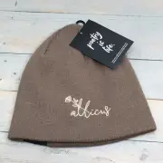 Atticus Flower Beanie Unisex OSFM Poetry Is Life Light Brown NWT