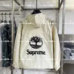 代購 下單需確認SUPREME TIMBERLAND聯名款REFLECTIVE TAPING ANORAK薄款半拉鍊連帽