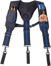 Tool Belt Suspenders, Tool Pouch Suspenders for Tool Belt, Includes Phone Pouch