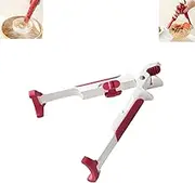 Multi Purpose Anti Scald Bowl Holder Clip for Kitchen, 2 in 1 Hot Plate Gripper, Non Slip Heat Insulation Anti-Scald Clamp, Kitchen Accessories for Microwave, Oven, Steamer (Red and White,1pcs)