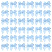 100Pcs 1" Mini Satin Ribbon Bows for DIY Craft Party Decoration Dark Blue