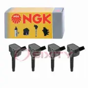 4 pc NGK Ignition Coils for 2018 Audi Q5 2.0L L4 Spark Plug Wire Boot hp (for: Audi)