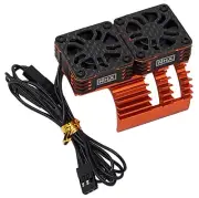 NHX RC 1/8 Twin Cyclone Alum HV Cooling Fan wCover 28000RPM Motor Heatsink Orang
