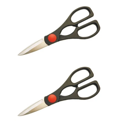 2x Cuisena BLK Multipurpose Stainless Steel Scissors Kitchen Cutting Herb Shears