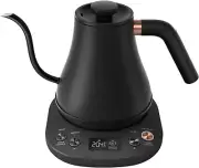 Matt Black Electric Kettle with ±1℉ Temp Control & Quick Heating, 0.8L Capacity