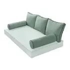 |COVER ONLY| STYLE 3 Queen Bolster Pillow Daybed Porch Swing Contrast Trim AD002