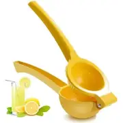 Manual Juicer Citrus Lemon Squeezer, Fruit Juicer Lime Press Metal, Yellow