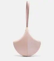 [Bvlgari] Bvlgari Gingko leather and suede clutch One Size pink