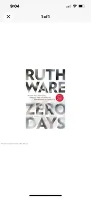 Zero days By Ruth Ware- New Hardcover Book